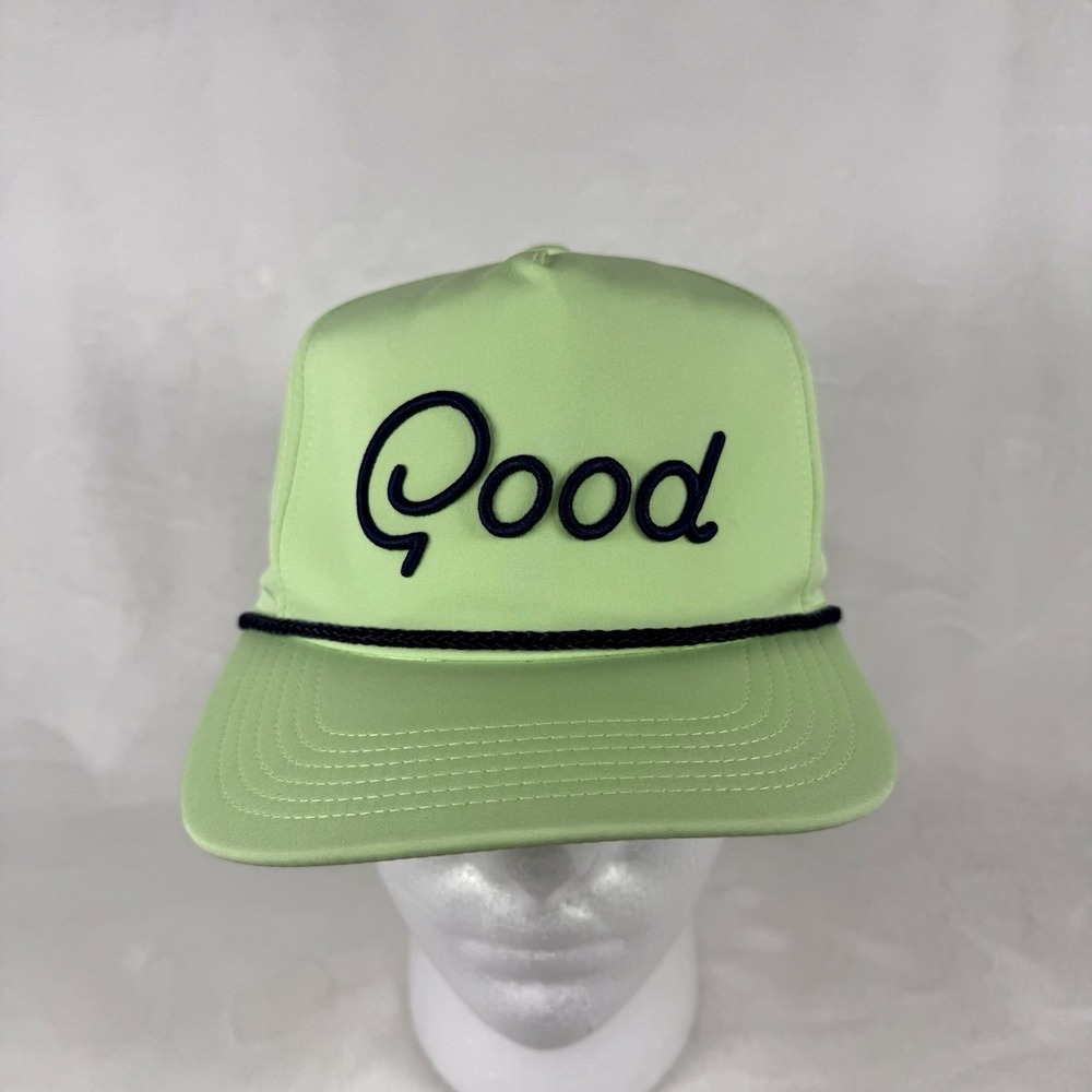 Good Good Golf Such A Vibe Rope Hat Adjustable Snapback Lime Green NWT